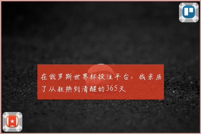 在俄罗斯世界杯投注平台,我亲历了从狂热到清醒的365天