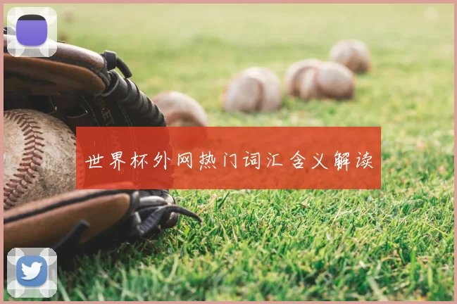 世界杯外网热门词汇含义解读
